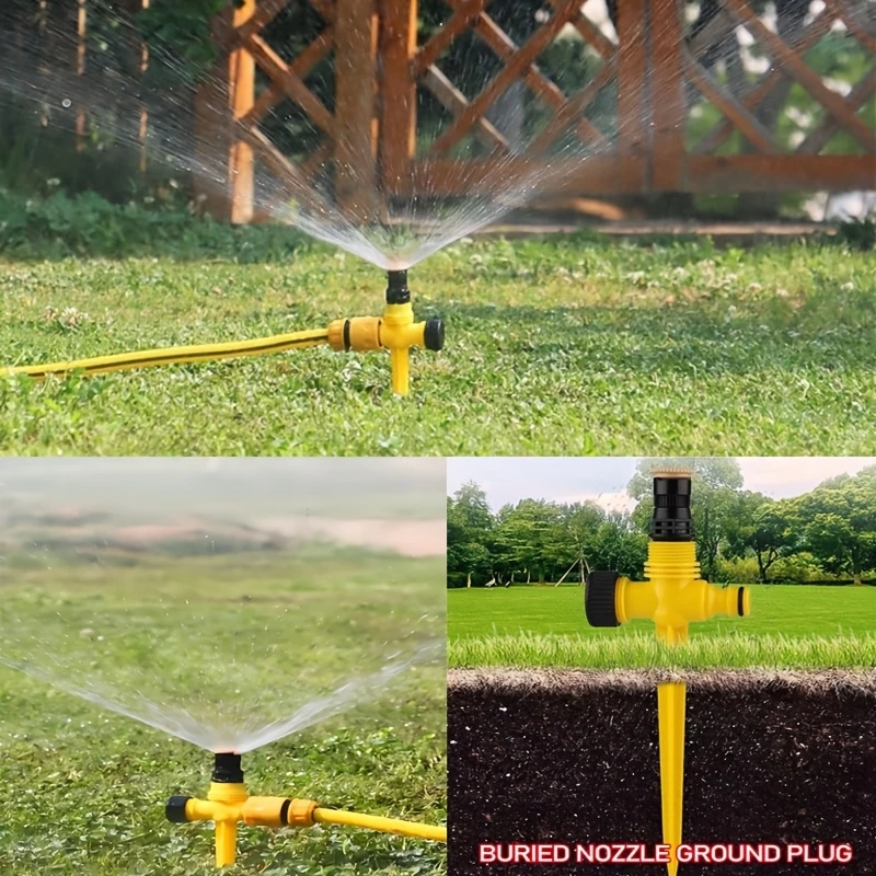 90 ° /180 ° /360 ° Verstellbarer Gartensprinkler mit 1/2 Zoll Schnellkupplungen, Wassersprinkler für Rasen, Hof und Außenbereich – Detail 2