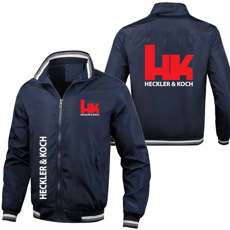 2025 New Fashion jacket Heckler Koch Hk Sweatshirt Men's Brand Sportswear Classic Men's Outdoor Leisure Sports Bomber jacket