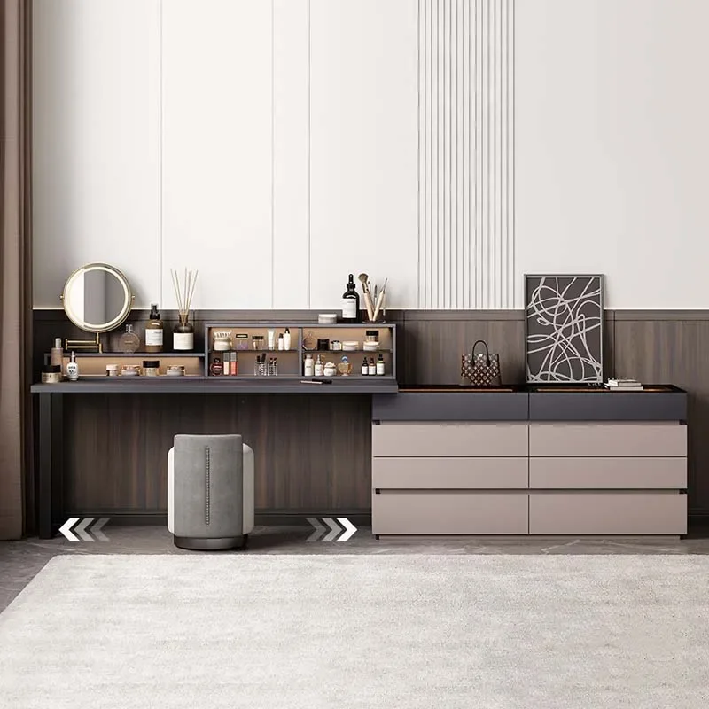 Small Storage Dressing Table Makeup Minimalist Modern White Vanity Dressing Table Mirror Women Penteadeira Bedroom Furniture