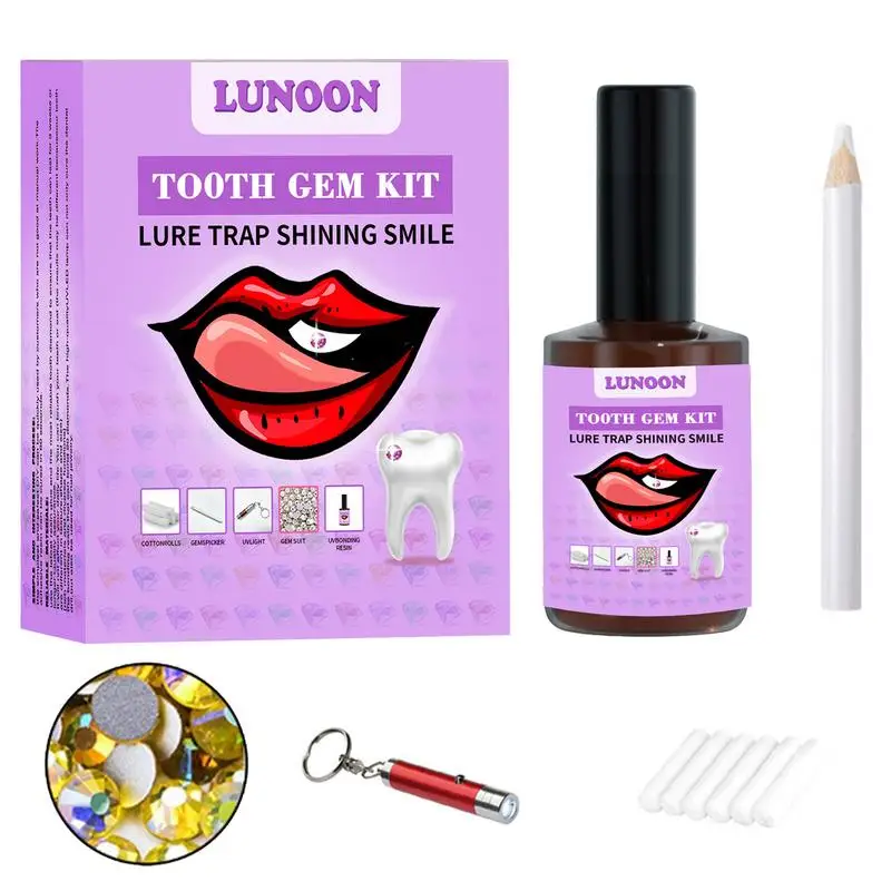 

Tooth Decorations Complete Practical Portable Beautiful Application Kit Multifunctional Tooth Decoration Gem Set Flexible Tooth