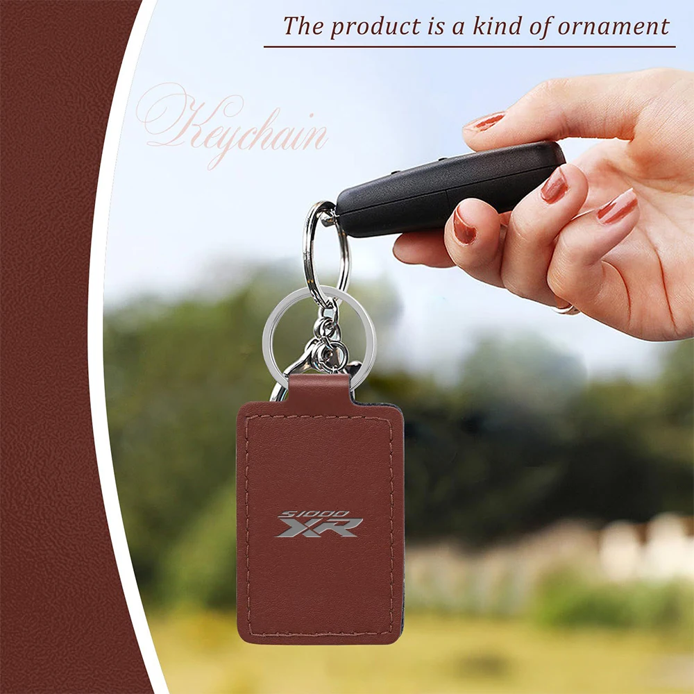 2024 BMW PU Leather Metal Logo Key Chain Luxury Car Keychain Accessories R1200 R1250 S1000RR S1000R S1000XR