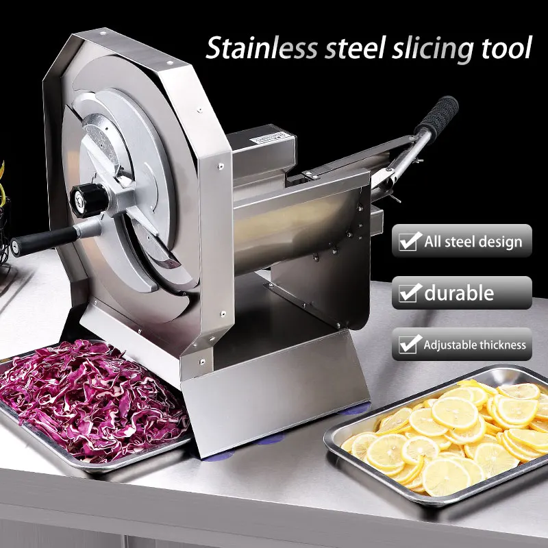 High Quality Stainless Steel Commercial Slicer for Vegetables and Fruits Manual Pressure rod Household Vegetables Slicer