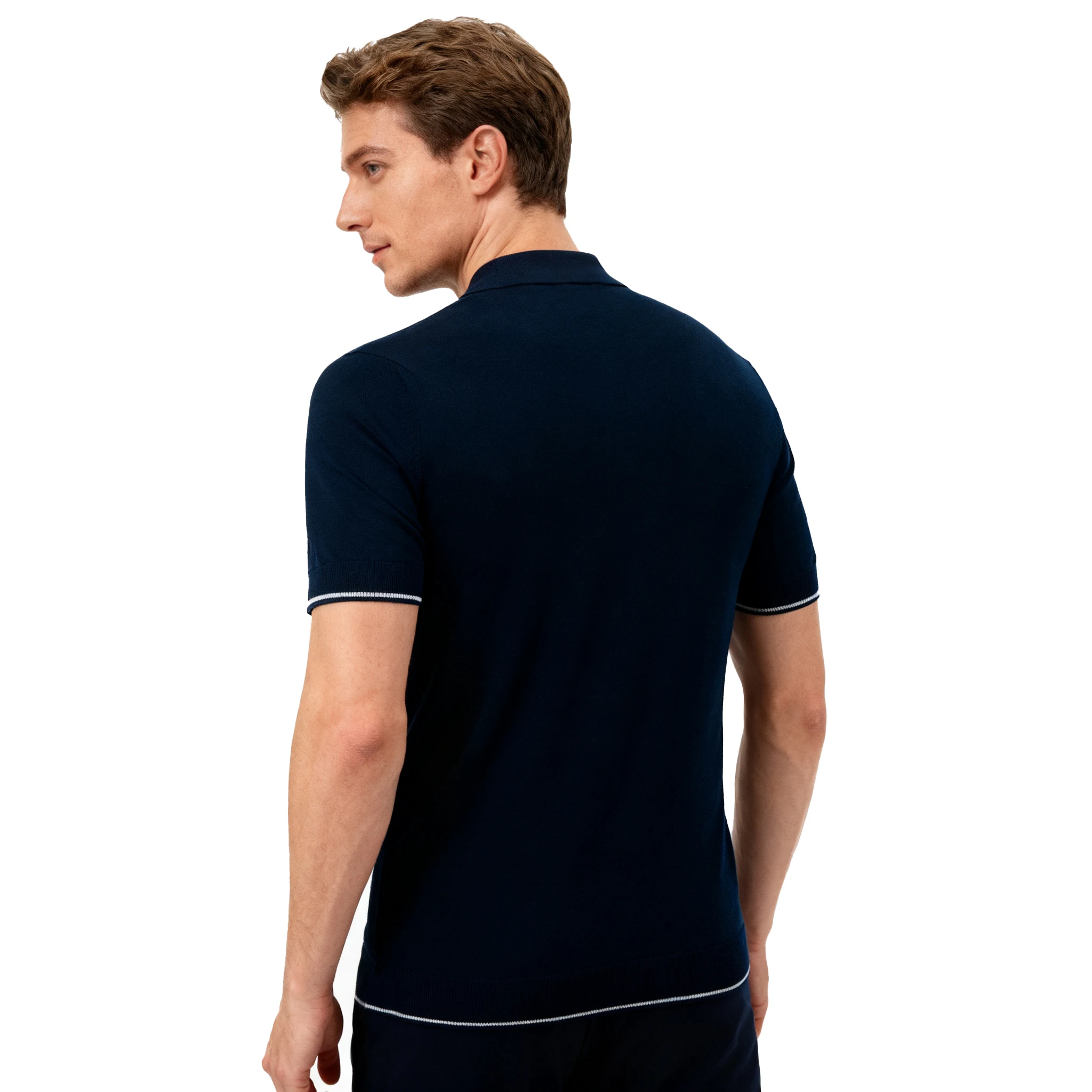 CHCH شريط متماسكة بولو قمصان رجالية صيف جديد سليم بلون تنفس بدوره إلى أسفل طوق الأعمال قصيرة الأكمام بولو القمم