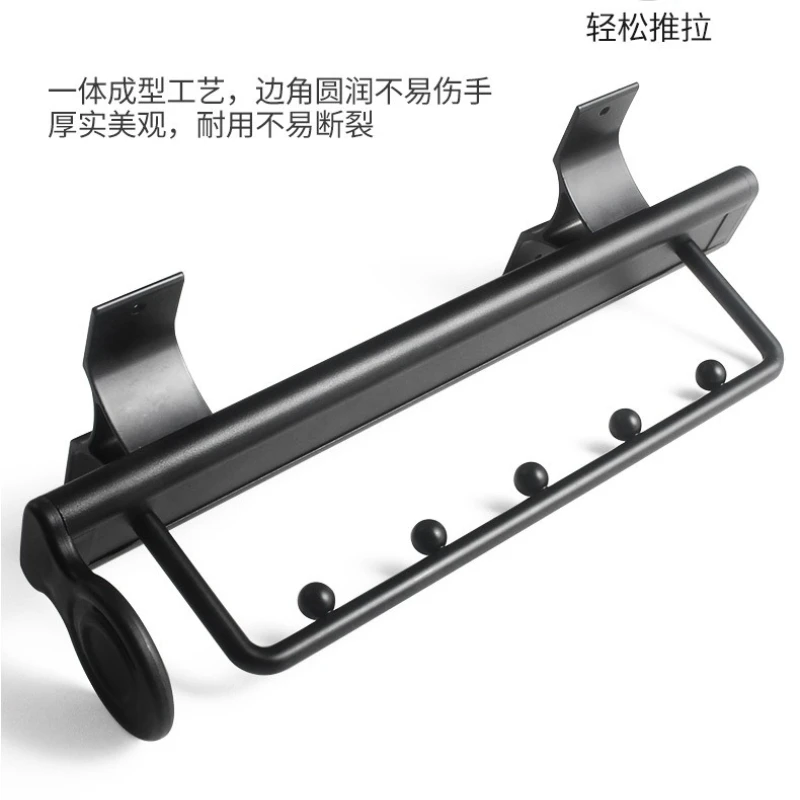 شماعة خزانة ملابس علوية قابلة للسحب، شماعات ملابس قابلة للتمديد، خزانة ملابس قابلة للتعديل، رف تلسكوبي #2