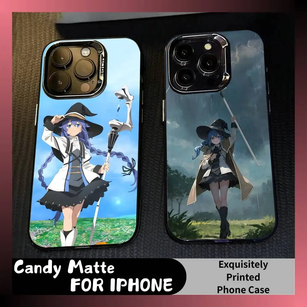 

Roxy Anime M-Mushoku T-Tensei Phone Case For iPhone 16 17 15 14 12 13 Pro Max Black Candy Matte Shockproof Cover