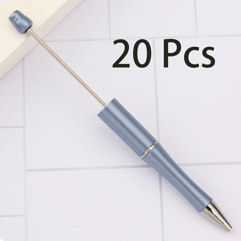 

20 Pcs Beadable Pen Ballpoint Plastic for DIY Jewelry Beads Novelty Decorative Gift