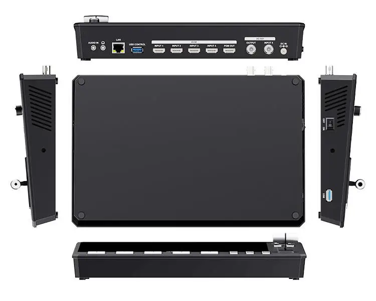 FEELWORLD L4 10.1"Touch Screen USB3.0 Fast Streaming Multi-camera Video Mixer Switcher Multi Format Video Mixer Switcher