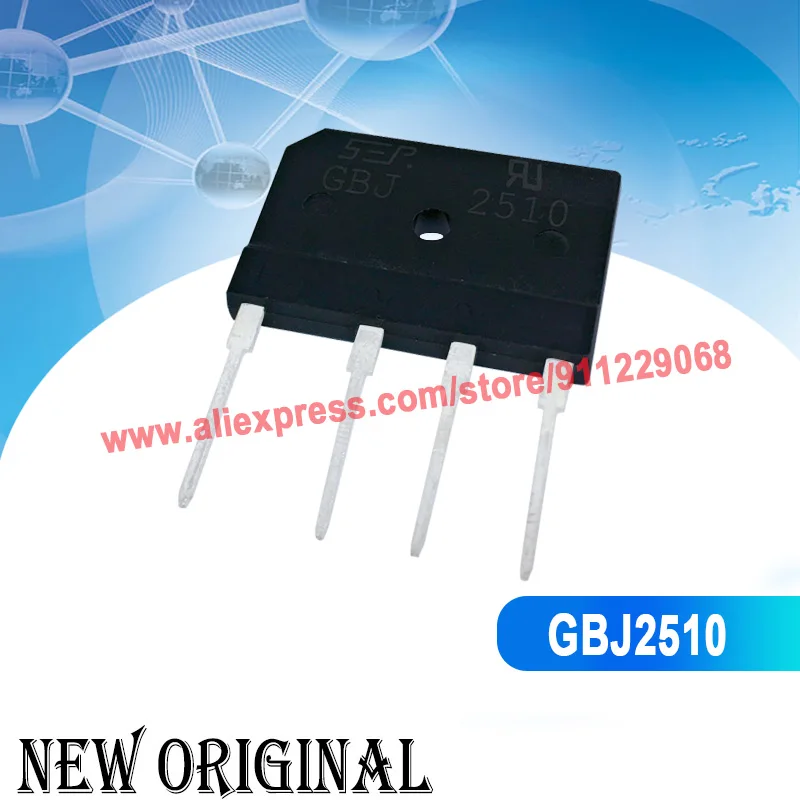 (5 Pieces) GBJ2510 1000V 25A KBJ5010 GBJ5010 New Induction Cooker Rectifier Bridge