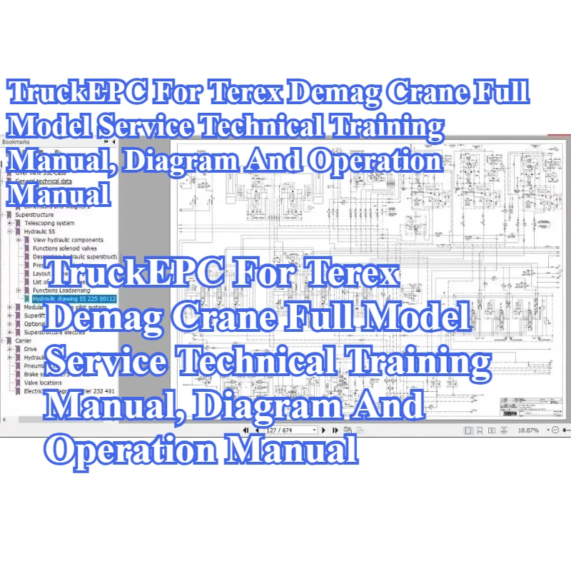 

TruckEPC для Terex Demag Crane Полная модель обслуживания По руководство технической подготовки, по диагностике и руководство по эксплуатации