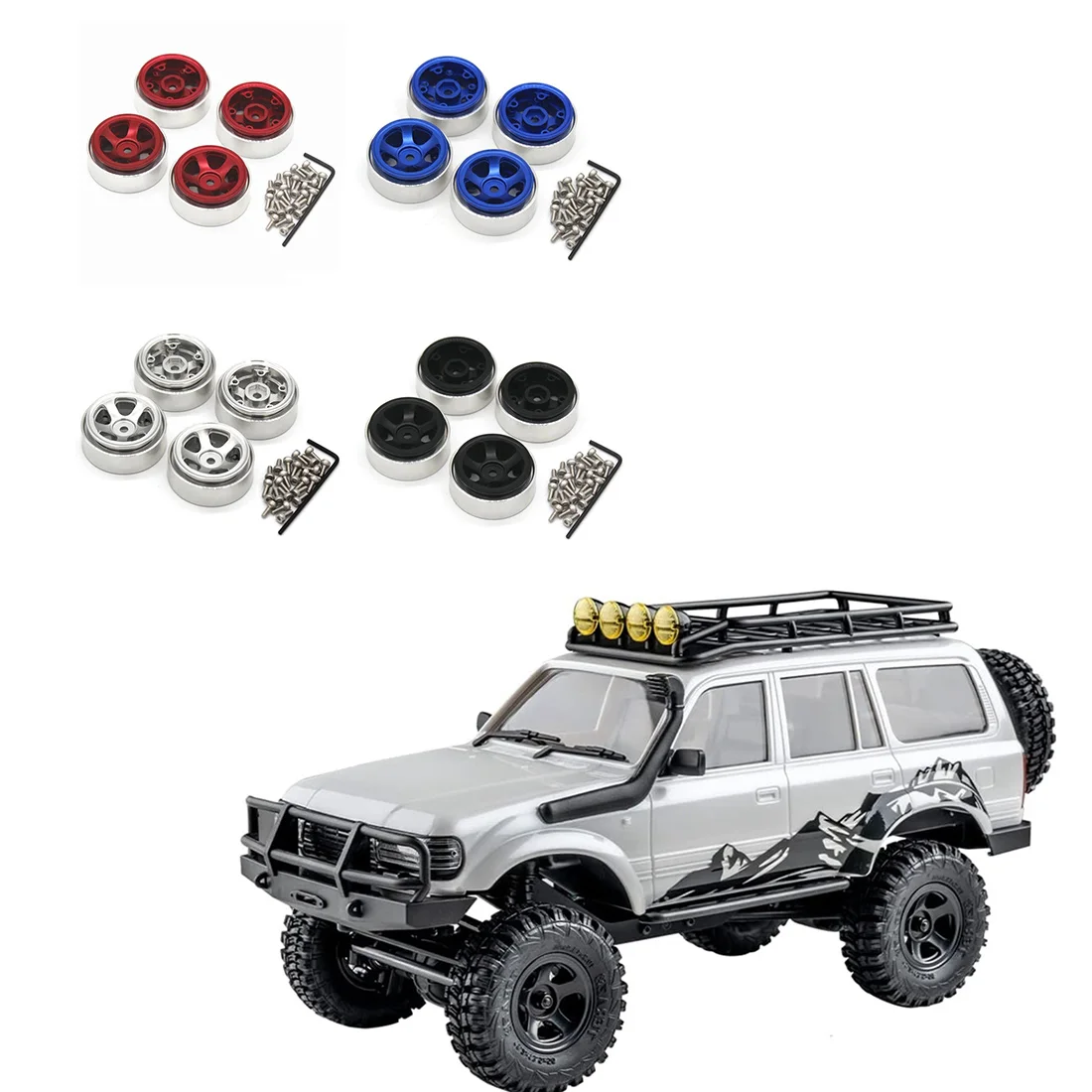 

Металлические диски DELAM с бедлоком для радиоуправляемых моделей 1/18 FMS EAZYRC Rochobby Toyota FJ Cruiser Patriot Katana, запчасти для тюнинга