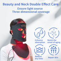 4 Colors LED Face Mask SPA Silicone Gel Red Light Therapy for Face Neck Photon NIR Light Skin Rejuvenation Anti Wrinkle Acne