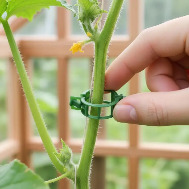 Heavy Duty Plant Support Clips 150 Pieces Tomato Vine Fastening Clamps for Outdoor Garden Support