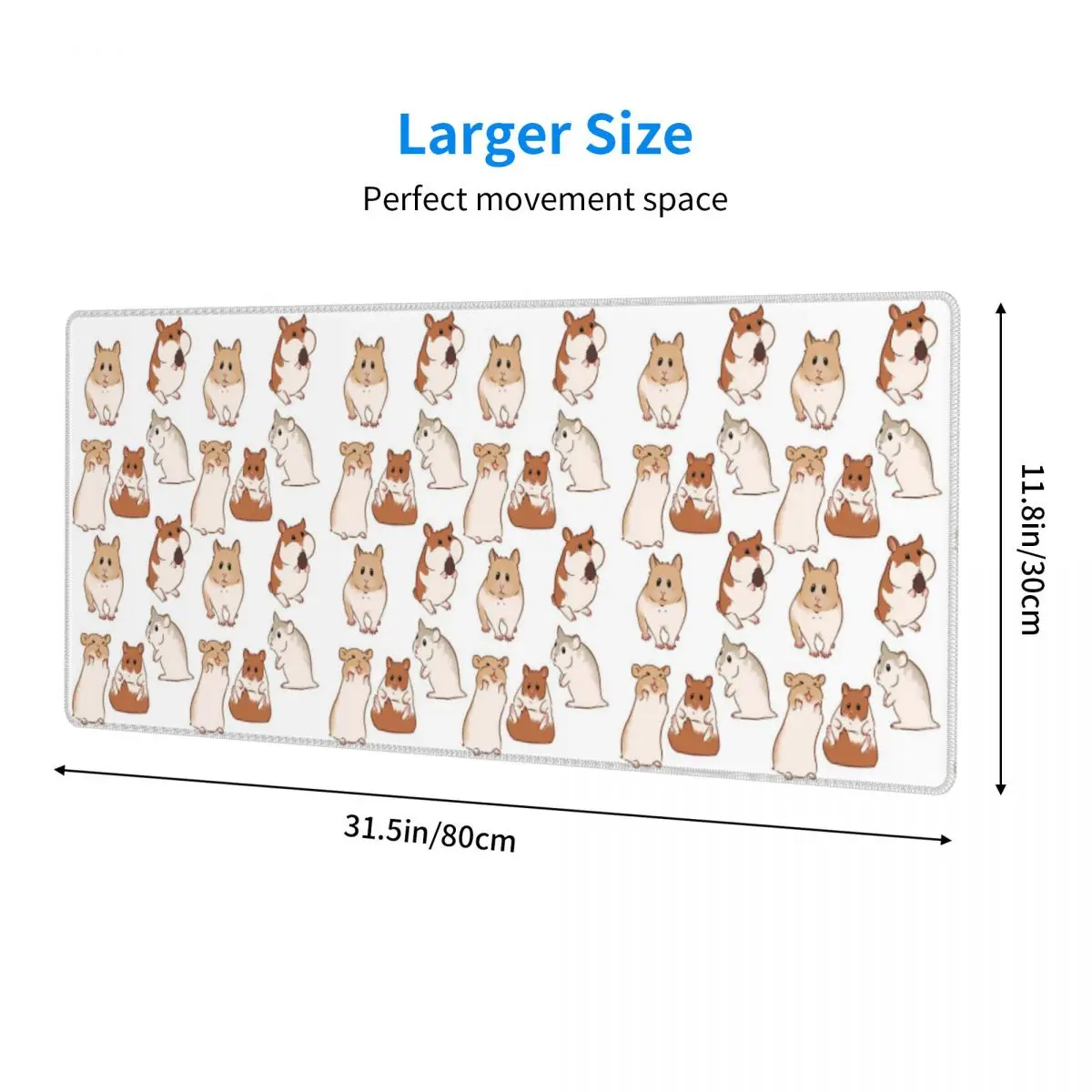 Large Mouse Pad Cute Hamster Pattern Gamer PC Laptop Mats Keyboard Carpet Computer Gaming Office Accessories Desk Mat
