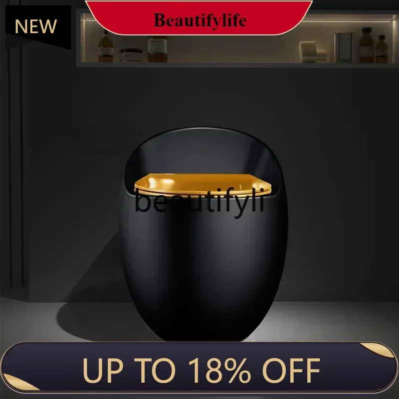 

Z189 B185 New black and gold toilet holder ceramic creative personality colored egg toilet