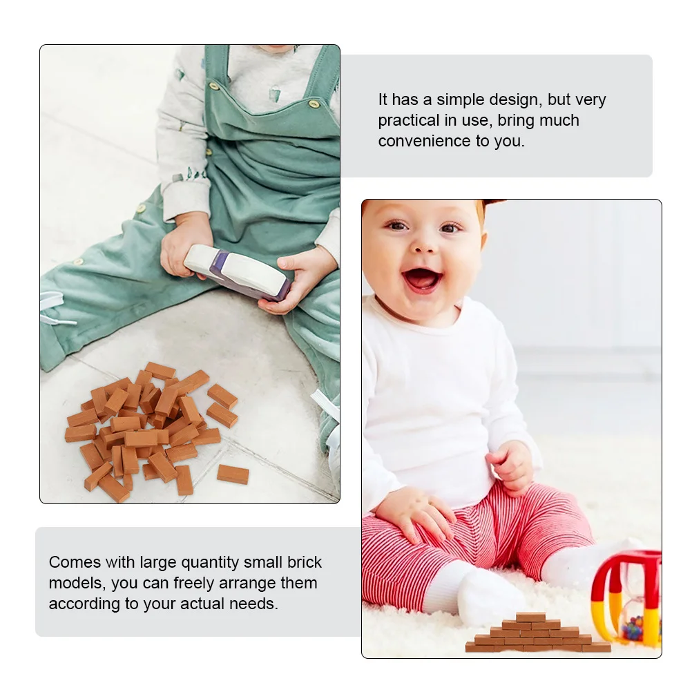 200 pièces de briques miniatures, simulation, bricolage, accessoires de table de sable, aménagement paysager, briques de micro-paysage, décoration de briques miniatures