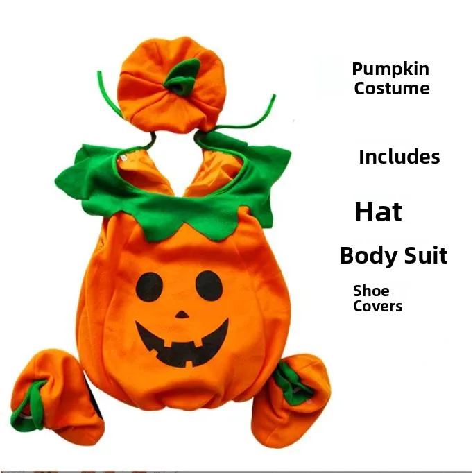 زي هالوين للأطفال الأكثر مبيعًا، ملابس على شكل يقطين للعروض التنكرية، أزياء للأولاد والبنات للعروض المسرحية #3
