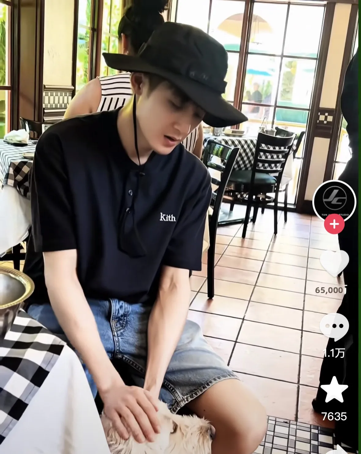 

Kith Basic Cotton Button up Henry Collar Embroidered Logo Thi mat Men's T-irt Summer 2023 Loose Fit ort Sve