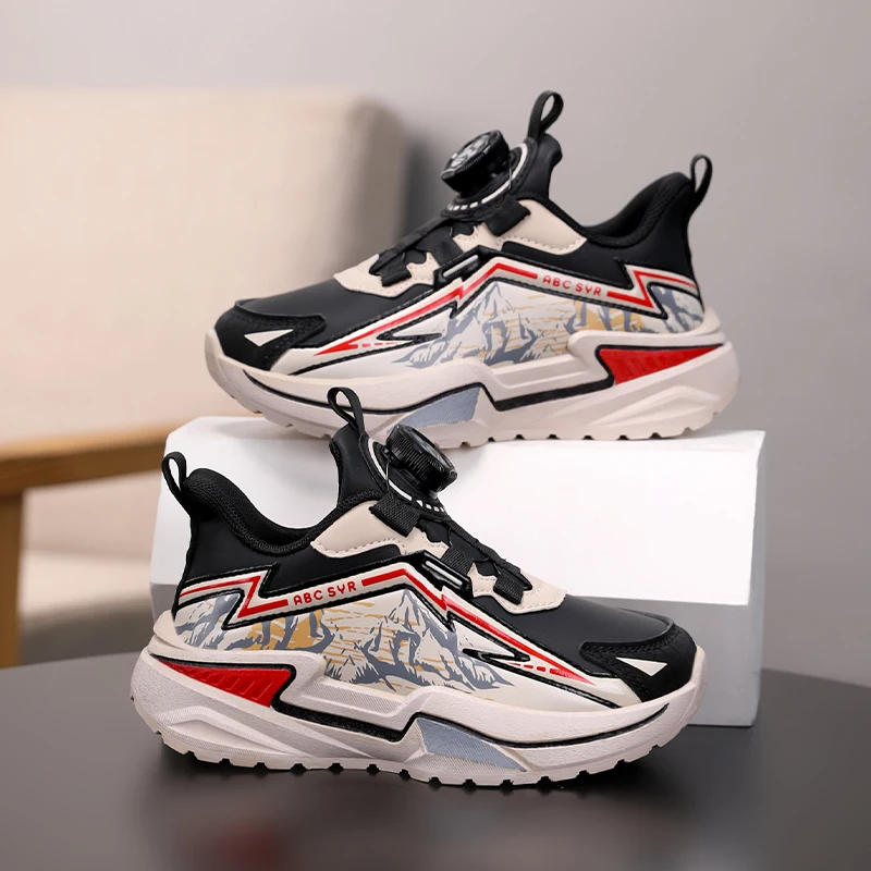 

Новый дизайн, детские кроссовки для мальчиков, оригинальная обувь, осенние школьные детские повседневные кроссовки на платформе, теннисная спортивная обувь для мальчиков, размер 31-37