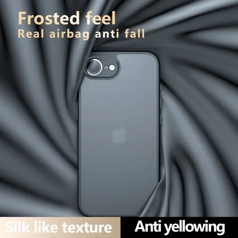 16E Case for iPhone 16E Matte Clear Phone Cover for iPhone 16 E SE 4 16e Acrylic PC + TPU Thin Shockproof Bumper Shell