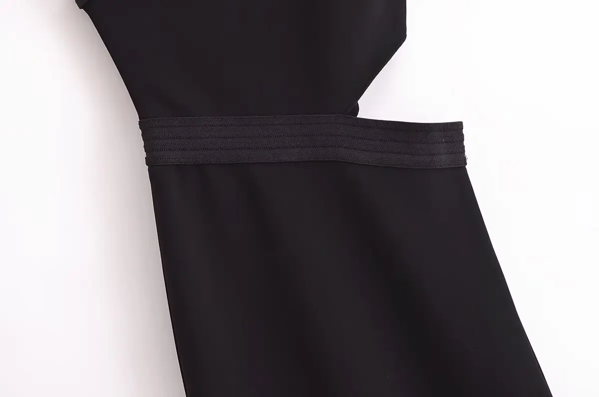  Women's Asymmetric One - shoulder Midi Dress with Cut - out Detail for a Modern and Stylish Appearance