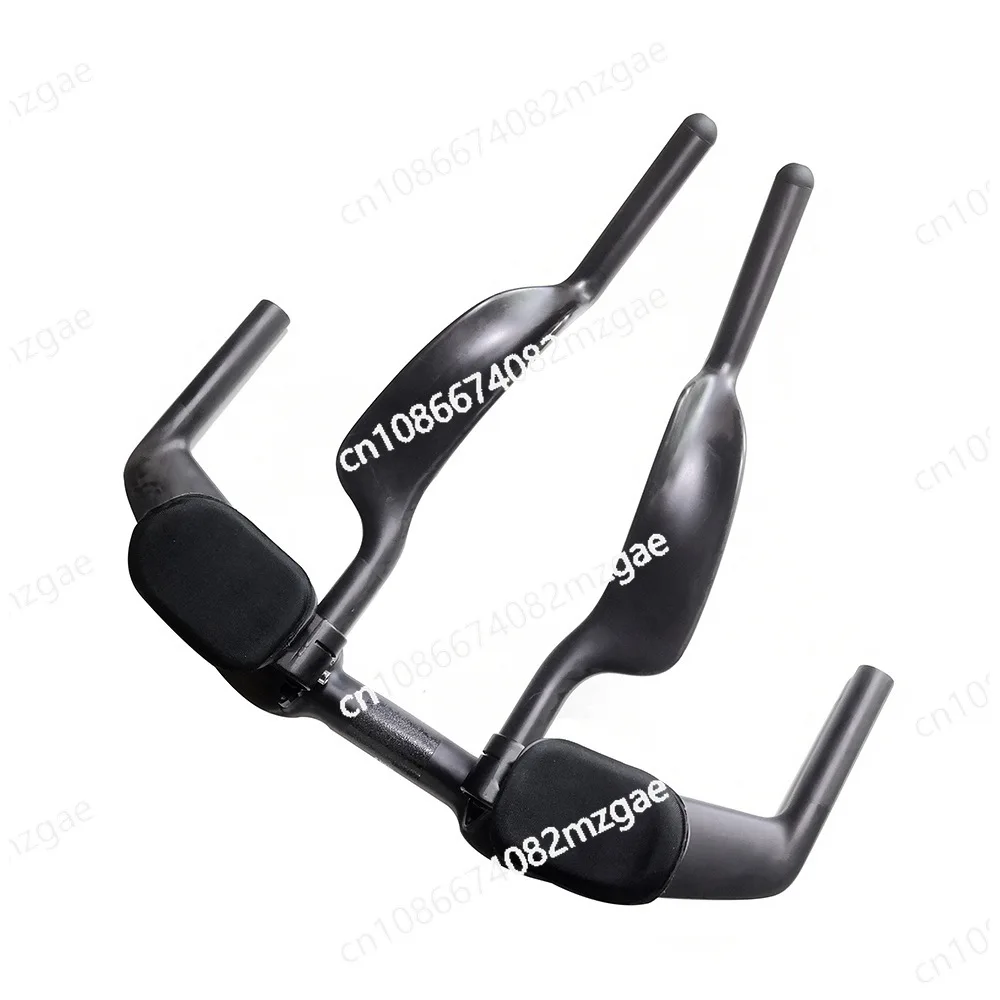 دراجة من ألياف الكربون راحة طويلة وضع مقود دراجة الطريق سباق TT وضع المقود التدريب على راكب الأرض