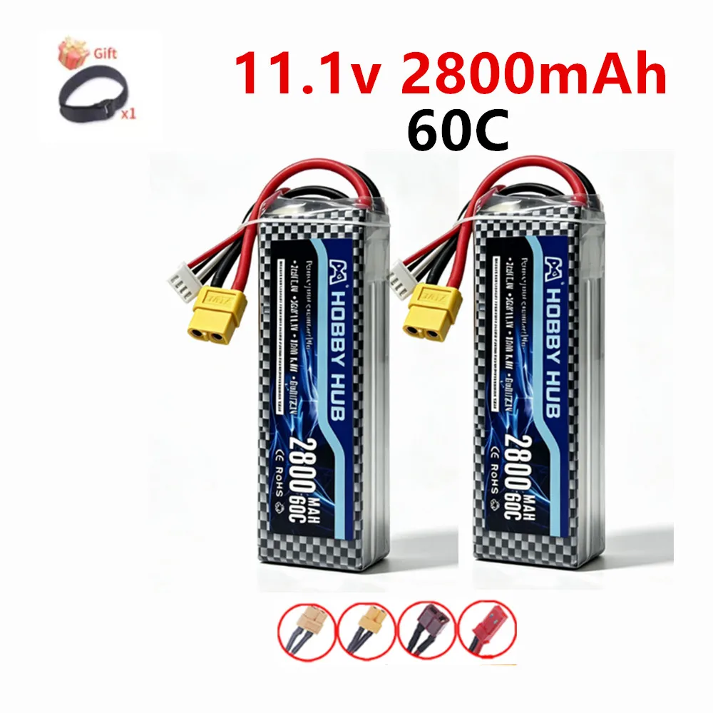 3S 2800mAh 11.1V Lipo Battery 60C With XT60 Plug DEANS T For Quadcopter RC FPV Racing Drone Airplane Hobby