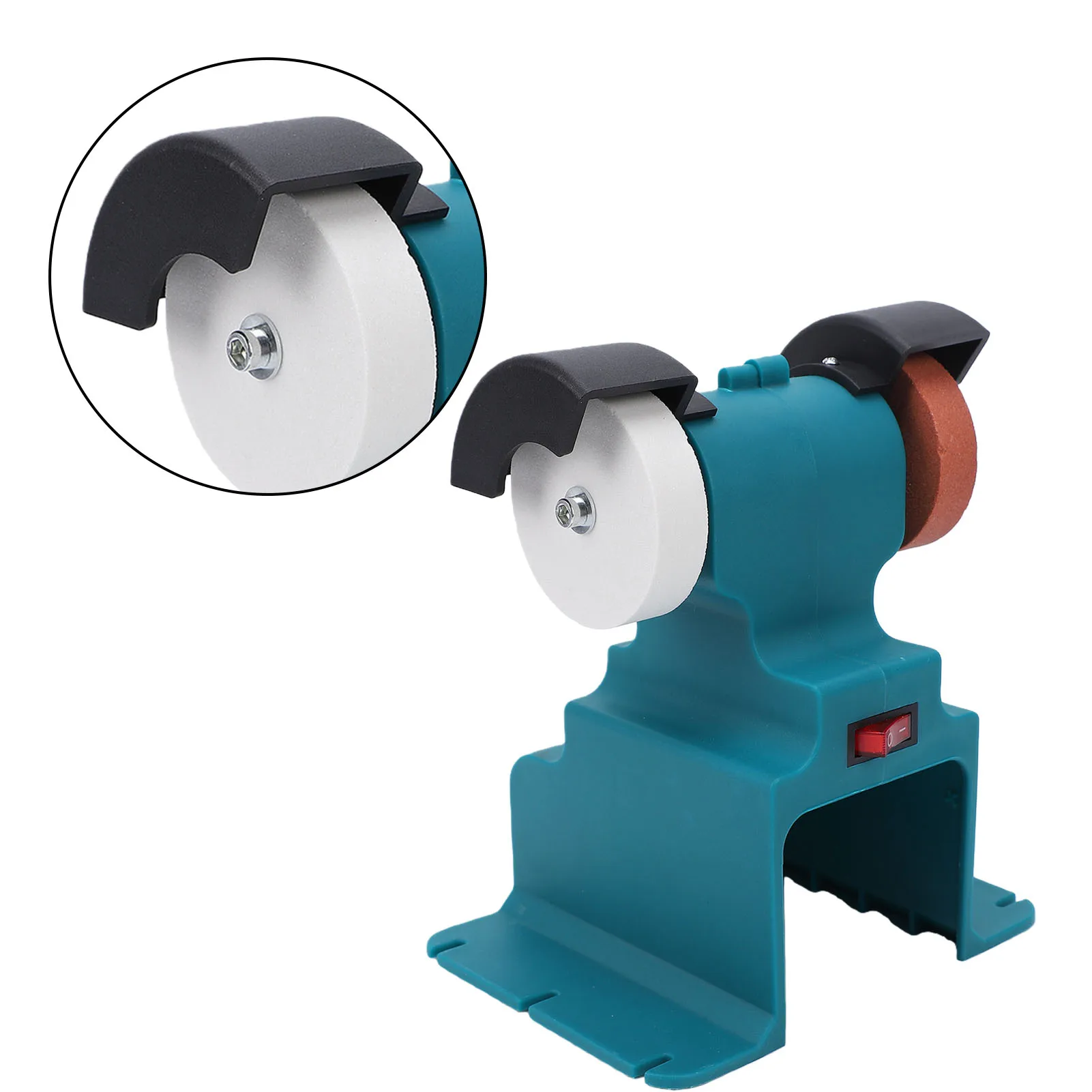 Mini Bench Grinder Fit for  18V-21V Battery Polisher Electric Sander Small Benchtop Grinding Machine for Craft Metal Wood Buffin