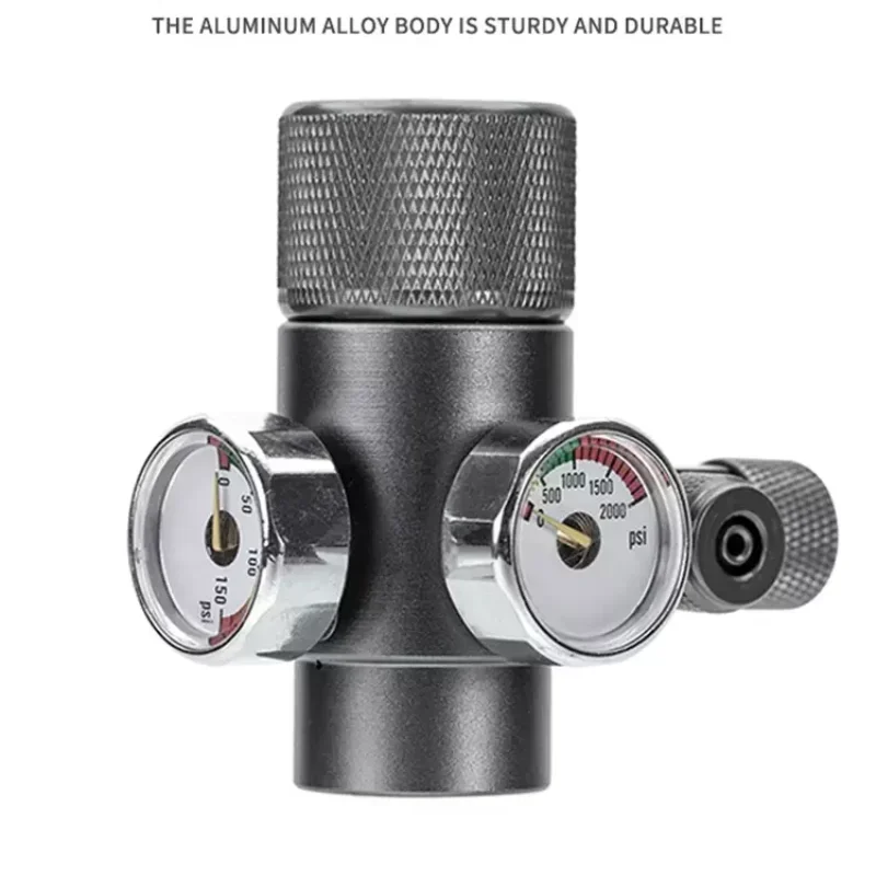 AQUAPRO CO2 Pressure Reducing Gauge British Thread Grass Cylinder Solenoid Valve Construction Steel Cylinder