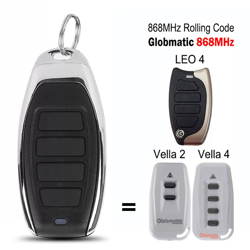 

Пульт дистанционного управления для ворот Globmatic 868 МГц, совместимый с пультом дистанционного управления для гаражных ворот Globmatic Vella 2 4 LEO4 ELO 4