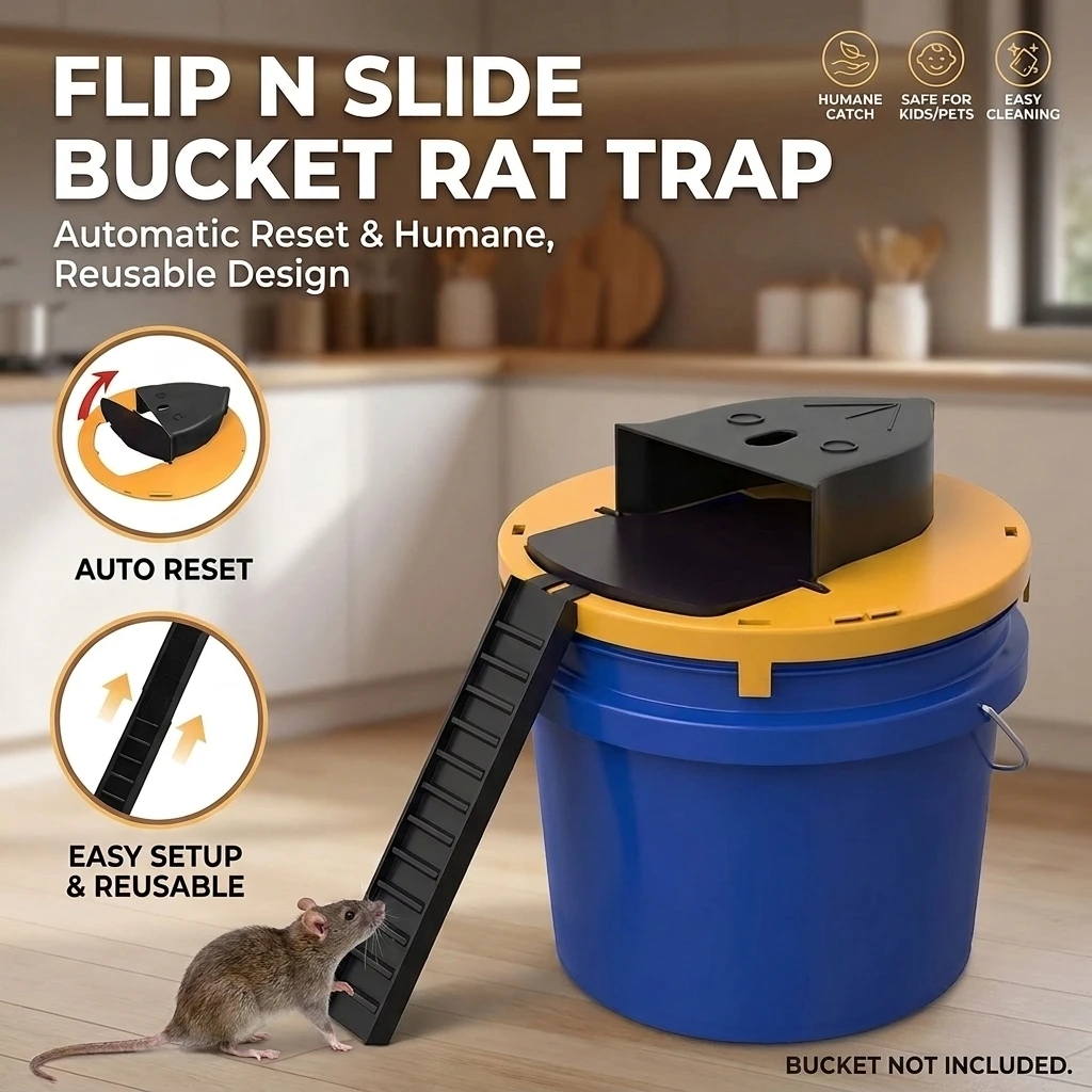 Intelligent Mouse Trap Automatic Reset Flip Cover Indoor Outdoor Mouse Catching Artifact