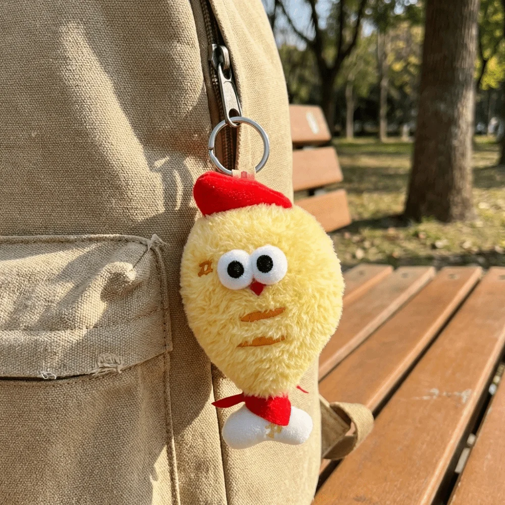Trendy Miniature Snack Keychain Soft Cute Food Pendant Cartoon Animal-shaped Bag Delicate Decoration Personal Belongings