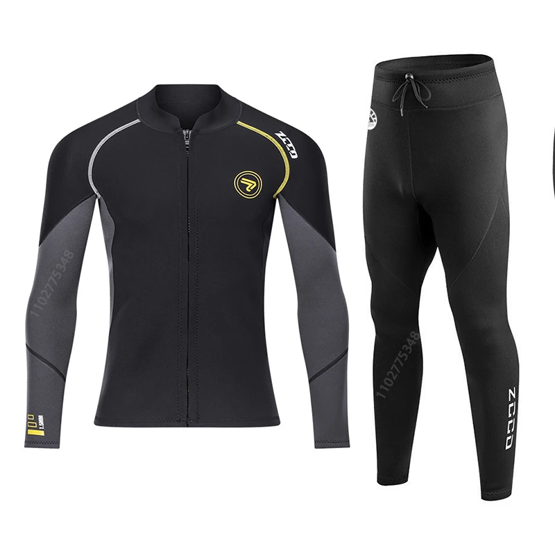 Men's Wetsuits 1.5mm Premium Neoprene Pant Top Wetsuit One-Piece Long Short Sleeve Wet Suit for Scuba Diving Snorkeling Surfing