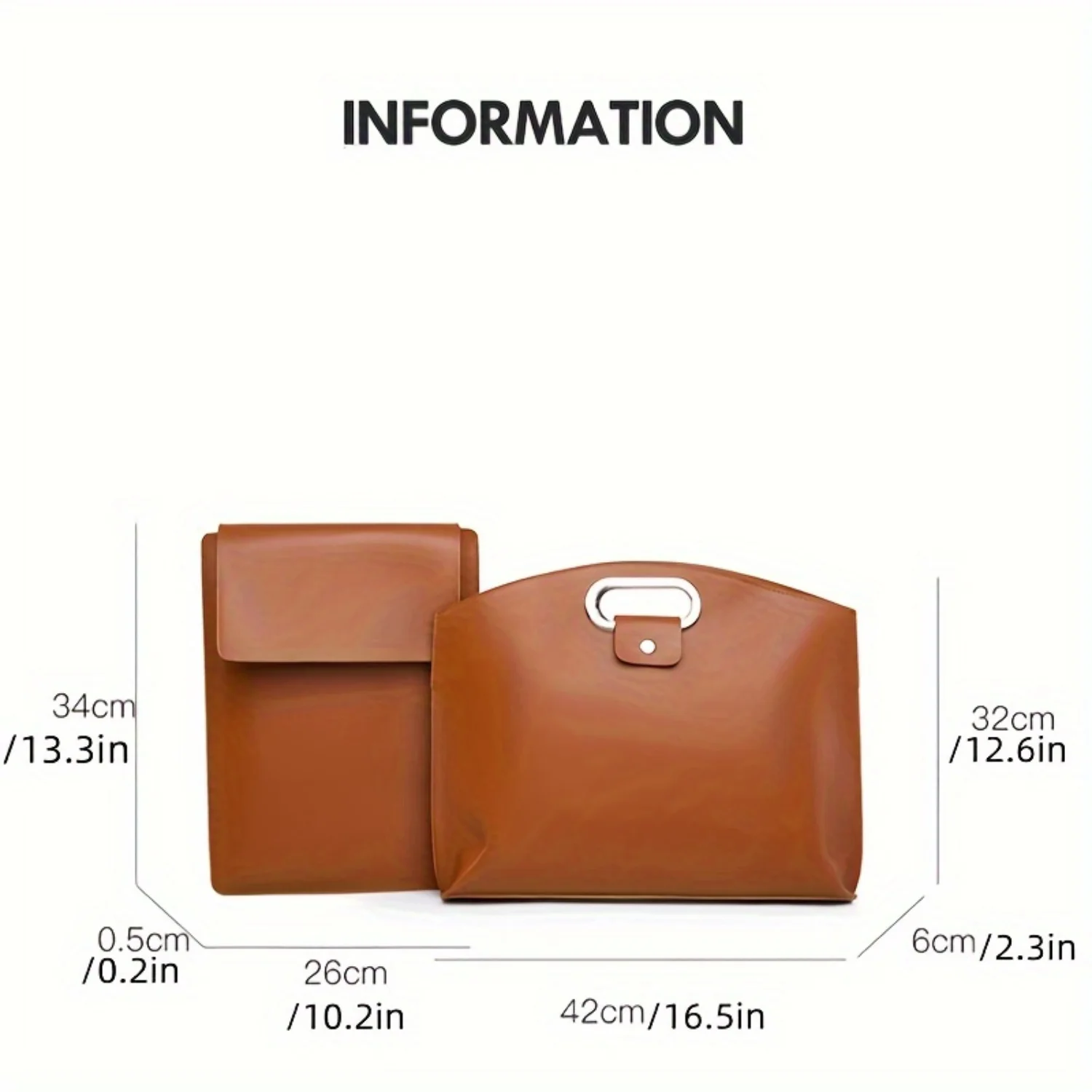 Elegant Style Document Bag - Portable Briefcase for Office & Business