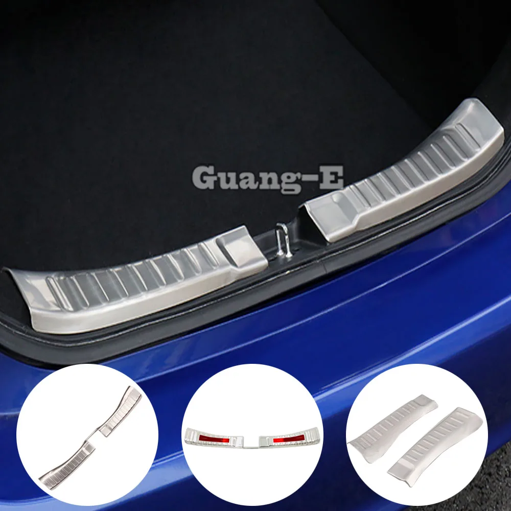 

For Honda Fit Jazz 2017 2018 2019 Car Body Stainless Steel Inner Rear Bumper Trim Plate Lamp Frame Trunk Pedal Threshold