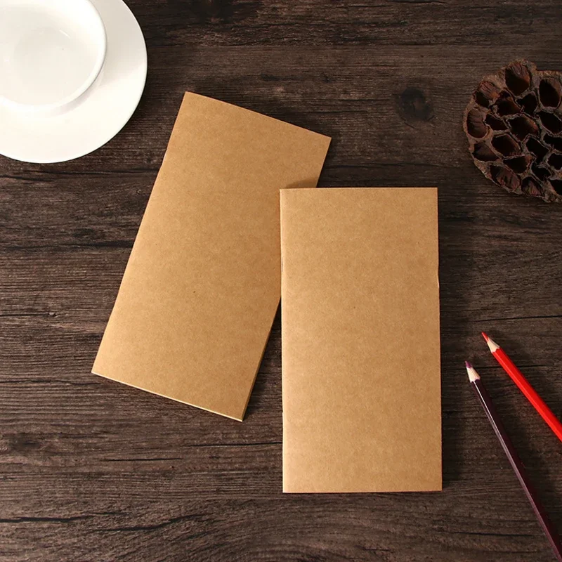 1pcs/lot 21*11cm Travel Notebook Blank Kraft Paper Book Diary Notebook Standard Style  Stationery