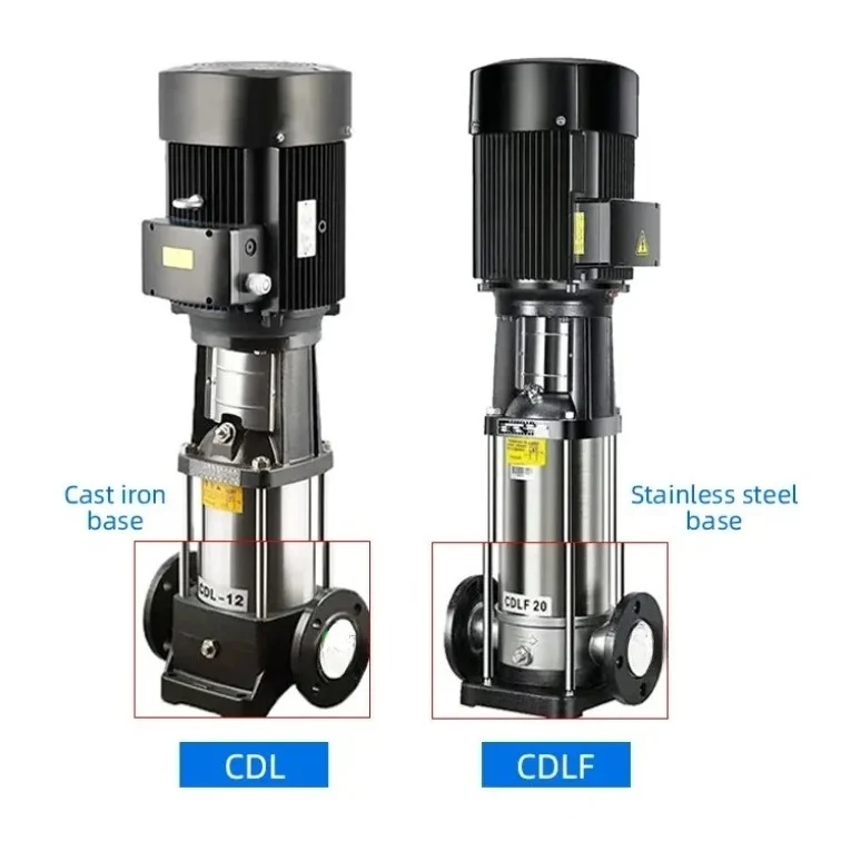 IP55 Motor CDLF Commercial Stainless Steel Vertical Multistage Water Pump For RO Systems Highrise Buildings