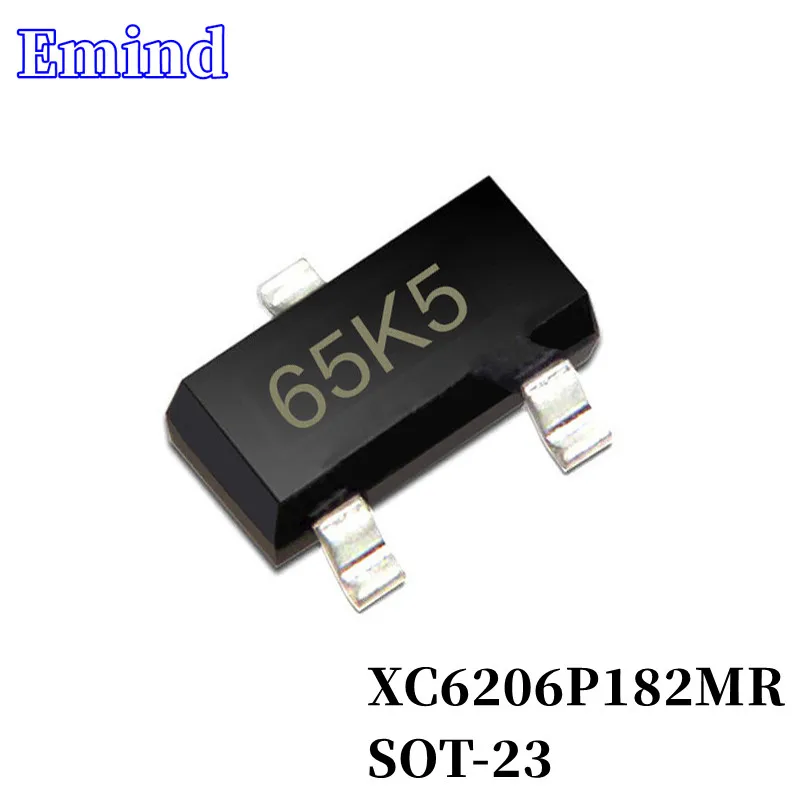 200/500/1000/2000/3000Pcs XC6206P182MR XC6206-1.8 65K5 1.8V SMD Low Dropout Regulator SOT-23 LDO 3-terminal Regulator IC