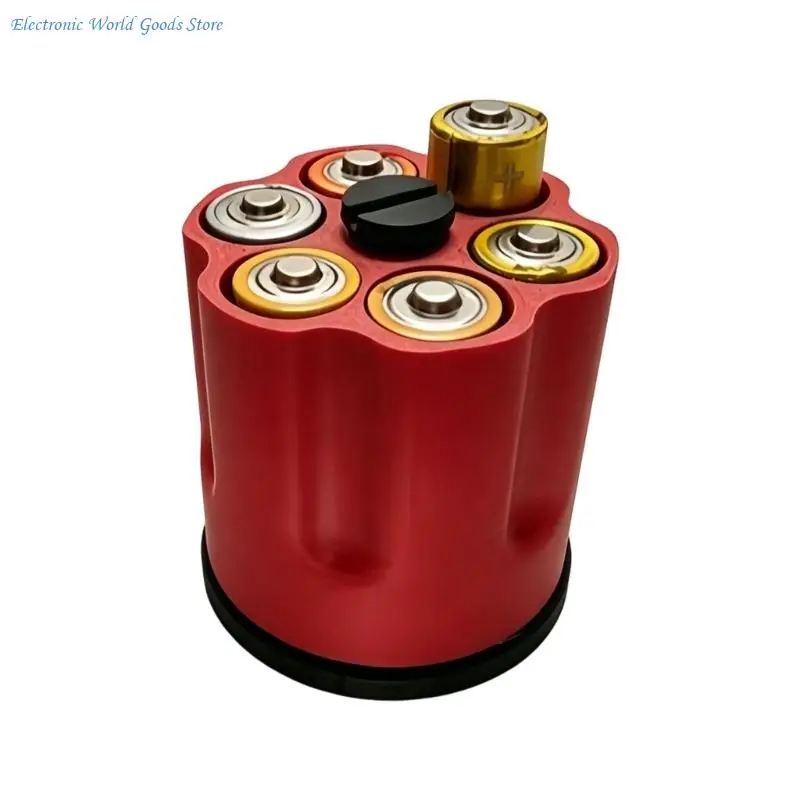 A3PD User Friendly Spinner Battery Storage Container Safely 6Slot D Batteries