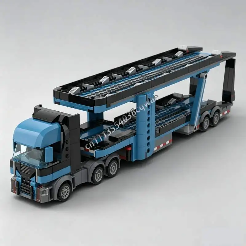 772PCS MOC Car Carrier Truck Trailer Model Custom Puzzle DIY Creative Assembly Technical Building Blocks Toy Gift Collection Set