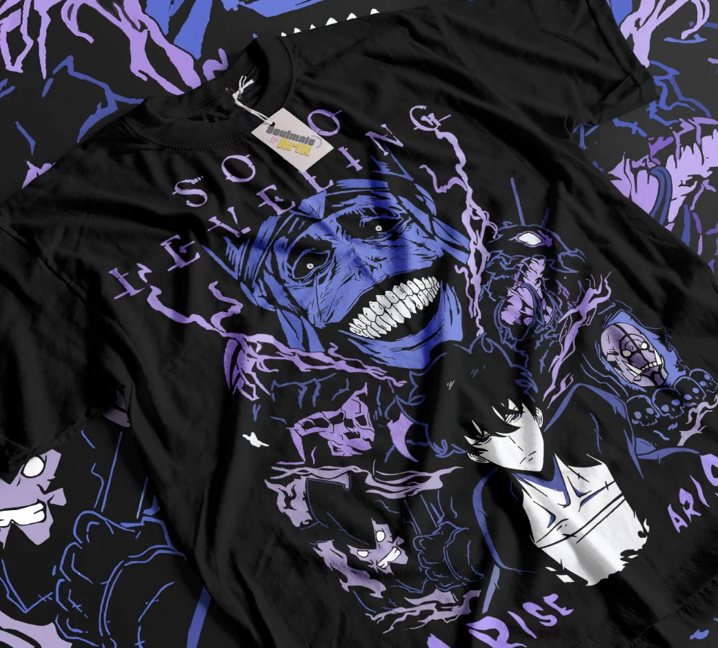 Yalnız tesviye T-Shirt Anime M - Anime Merchandise Solo Leveling incelemesi ve fiyatı