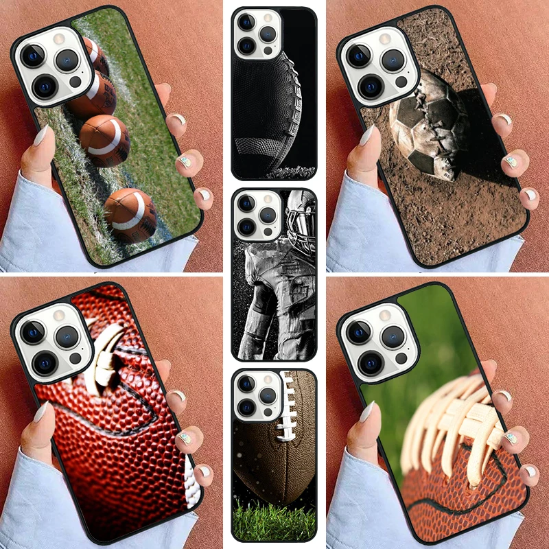 American Footbal Phone Case For iPhone 16 15 14 Pro 11 13 12 Mini Max SE 2020 6S 7 8 Plus Cover Capa