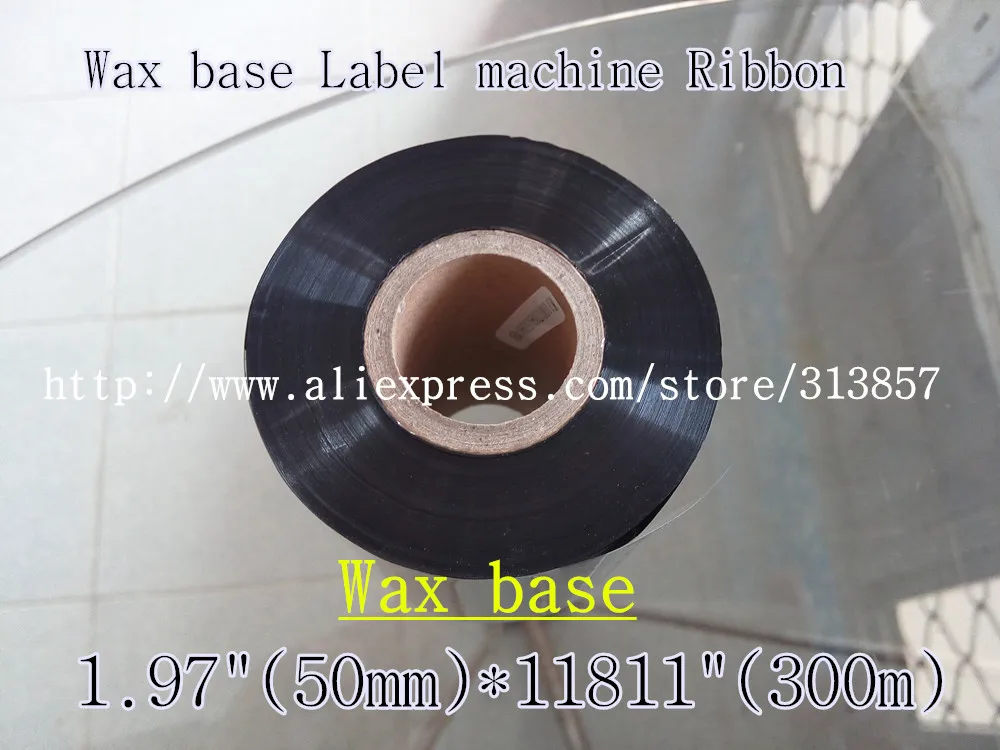 

Handmade sticker printer Wax base Ribbon 1.97 "(50mm) * 11811" (300m) For Shipping Labels thermal printer, axis 0.98 "(2.5cm)