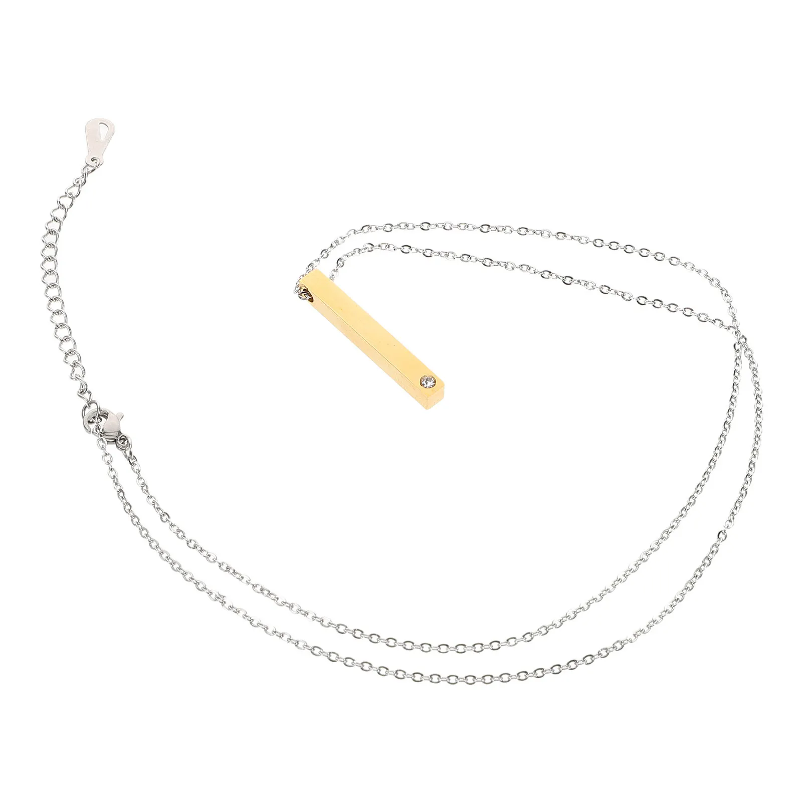 

Персонализированное ожерелье с надписью, длинный кулон-планка из нержавеющей стали, украшения для пары, сделанные своими руками, для влюбленных, подарок, повседневный стиль