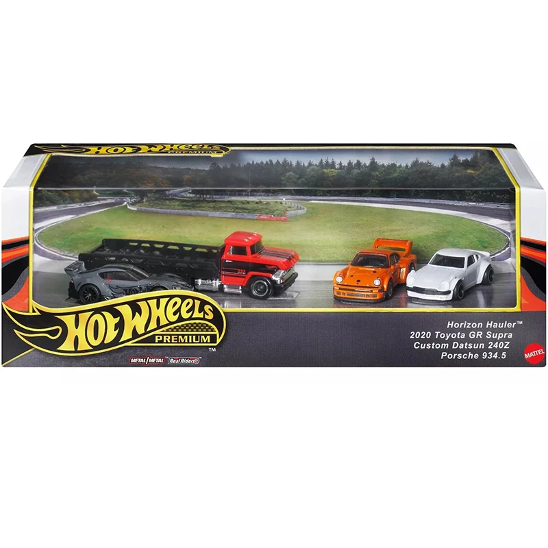 السفينة الآن Hot Wheels Premium Box Collector Display 2025 Set 4-Pack Nissan Datsun Advan Supra مقياس 1:64 نموذج سيارات جديدة في المخزون