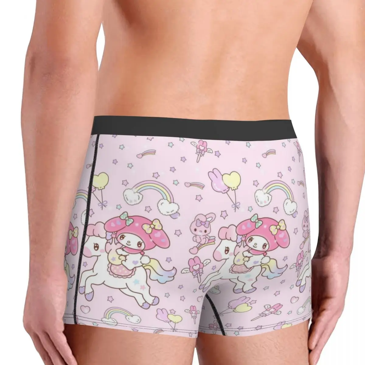 Custom Anime My Melody Underwear Men Breathable Boxer Briefs Shorts Panties Soft Underpants For Male