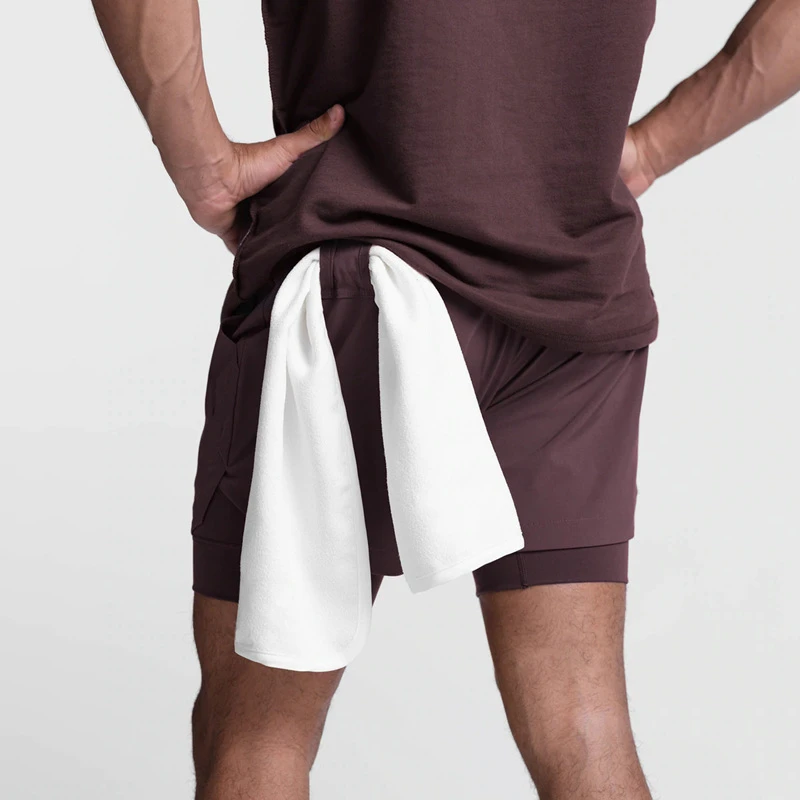 Rozmiar US 2-In-1 2022 letnie męskie sportowe szorty na siłownię podwójna warstwa trening koszykówki Fitness szybko schnące szorty oddychające