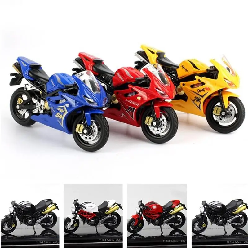 1:18 Home Children Plastic Car Decor Off-road Vehicle Collection Gift Office Model Toy Diecast Motorcycle Simulation Portable