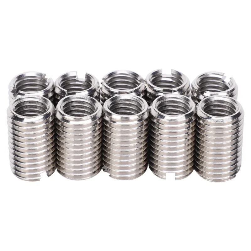 10Pcs Thread Inserts Reducing Nut Repair Tool 303 Stainless Steel Male Female Fastener Hardware
