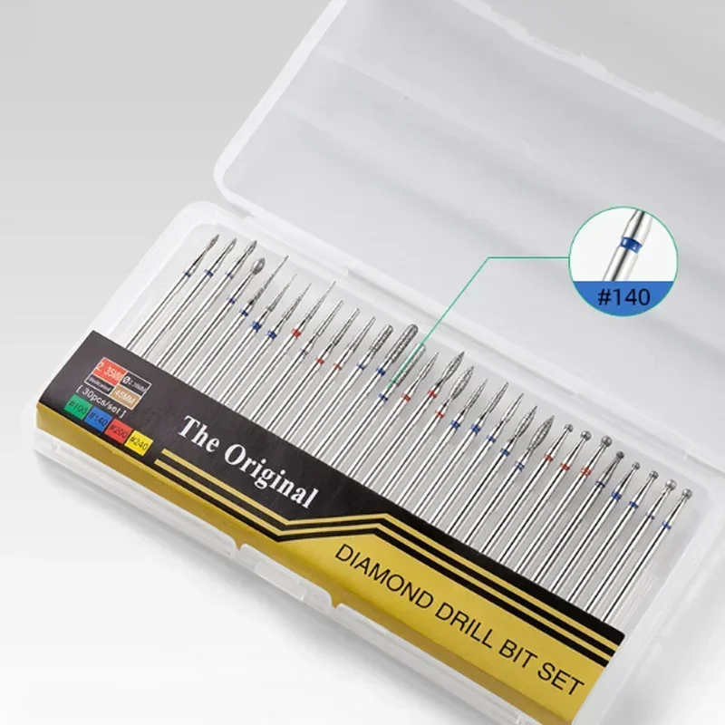 30/7 قطعة أظافر ماسية مثقاب الخشب الروتاري قواطع الطحن الكهربائية لباديكير مانيكير الملفات إهاب لدغ مسمار أدوات اكسسوارات