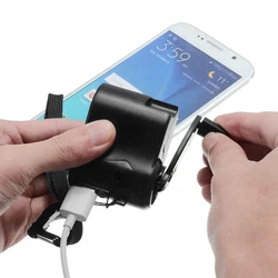 Hand Crank USB Charger Cell Phone Outdoor Emergency Camping Hiking AC Generator Carry-On Mini Power Bank Survival Tools